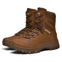 CHRLCK Mens Combat Hiking Boots Tactical Boots Outdoor Boots Anti-slip Waterproof Cushioning Wear-re