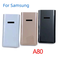 For Galaxy A80 Back Battery Cover Phone Case Glass Rear Housing Cover Replacement For Samsung A 80 A805 SM-A8050 Back Cover