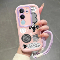 Casing Hp untuk VIVO V29 5G V29E 5G V29 Pro 5G Case Casing Ikon Cinta pola puff tali gantung shell H