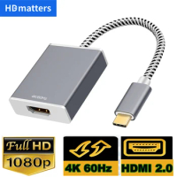 USB C to HDMI 4K 60Hz adapter cable USB 3.1 Type C to HDMI 4K DVI VGA Displayport cable USB C video monitor adaptor for apple