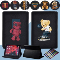 Folio iPad 2021 9th Cases Tablet Case for Apple IPad 7th 8th Gen 10.2" Air 3 Pro 10.5 inch Funda Cute Bear Series Stand Cover