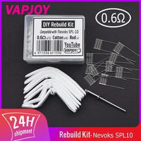 DIY Rebuild Kit for Nevoks Spl10 A1 0.6ohm Coil Mesh Resistance Wire Repair Tool Master Accessories