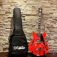 分期免運 千元配件 D'Angelico Premier DC 紅色 爵士 電 吉他 半空心 Jazz es335