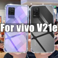 Clear Phone Case for Vivo V21e TPU Transparent Case for Vivo V 21 E V21 21e 6.44" V2061 Shockproof Anti-scratch Covers