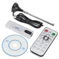 Digital Antenna USB 2.0 HDTV TV Remote Tuner Recorder&amp;Receiver for DVB-T2/DVB-T/DVB-C/FM/DAB for Laptop PC