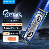 MOVESPEED M2 SSD NVMe 4TB 2TB 1TB Internal Solid State Hard Disk 7450MB/s PCIe 4.0x4 M.2 2280 SSD Drive for Laptop Desktop PS5
