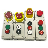 Push Button Switch Box 1 2 3 Ways Up Down Arrows Hoist Roller Door Lorry Tail Lift Control With Protective Box Double Insulated