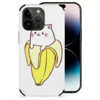 Bananya Phone Case For Iphone 11 12 13 14 Pro Max 12 13 14 Mini 7 8 Plus Xr Fiber Skin Case Bananya Cat Banana Cute Yellow