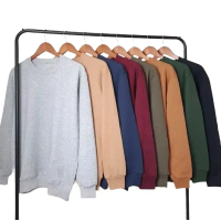 Crewneck Polos Sweater Basic Unisex Bahan Tebal