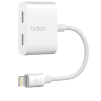 【BELKIN】音頻轉接線 iPhone Lightning Audio + Charge RockStar 分插器(F8J198btWHT)