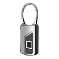 Fingerprint Lock Portable Intelligent Fingerprint Lock Keyless Waterproof USB Rechargeable for Door Suitcase Backpack