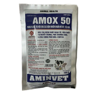 Amox 50 đặc trị viêm ruột tiêu chảy, viêm ruột hoại tử, thương Hàn, phù đầu ,tụ huyết trùng phân xan