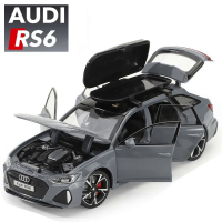 1:32 Audi RS6 Diecast Travel Toy Car With Sound And Light Openable