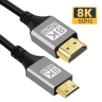 AIXXCO Mini HDMI-Compatible to HD Cable 8K/60Hz for Raspberry Pi Zero Graphics Video Card Camera Camcorder 8K Mini HD 2.1 Cable