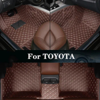 New Side Storage Bag With Customized Leather Car Floor Mat For TOYOTA Camry(XV30/XV40XV50) FJ Cruiser Mark X Premio Auto Parts