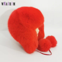 new 7 Color women Fur Hat Siberian Style Fur Hat fox hat Full Ushanka Hat for middle-aged cotton cap Lei Feng hat Winter hat