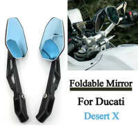 Desert X 2023 Accessories Rearview Mirrors For Ducati DesertX Motorcycle Foldable Mirror Parts Side Mirrors Rotating Mirror Kits