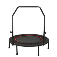 Children Trampoline Indoor Household Adult Fitness Trampoline With Armrests Foldable Bungee Jumping Bed