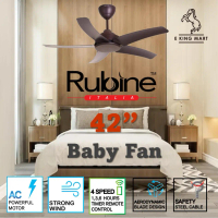 Rubine Ceiling Fan Baby Fan 42\ RCF-ARIA42-5B-MB Kipas Siling Matte Black 7 Years Warranty Motor"