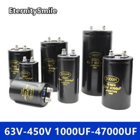 63/100/250/400/450V MFD Aluminum Screw Audio Filtering Electrolytic Capacitor 1000/1500/3300/4700/5600/6800/10000/22000/47000UF