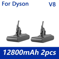 For Dyson V8 12800mAh Absolute Handheld Vacuum Cleaner For Dyson V8 Battery 12800mAh SV10 batteri Rechargeable Battery