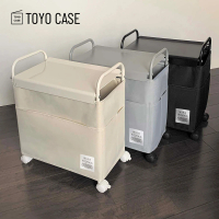 日本TOYO CASE 工業風移動式多功能收納邊桌DIY3色可選(移動式側桌/活動邊桌/茶几桌推車)