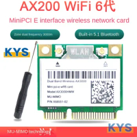 WIRCARD For INTEL AX200HMW AX200 WIFI6 Module Mini PCIE 802.11ax 160Mhz NIC Laptop WIFI card Win10 AX200NGW