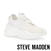 【STEVE MADDEN】BACKFIRE 網布休閒厚底老爹鞋(白色)