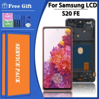 Super AMOLED For Samsung S20 FE S20 Fan Editio G780 LCD Touch Digitizer For Samsung S20FE 5G G781 S20 Lite Display Frame