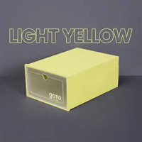 GOTO HARDWARE Stacko Kotak Sepatu Lipat Storage Shoe Box Organizer Rak LIGHT YELLOW