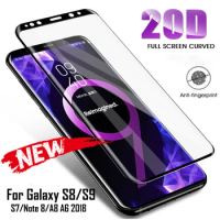 20D Full Curved Tempered Glass For Samsung Galaxy S8 S9 Plus Note 9 8 Screen Protector For Samsung A8 A6 S7 Edge Protection Film