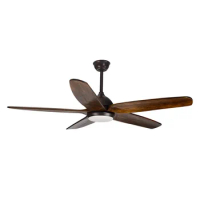 60 Inch 5 Wood Blade Ceiling Fans With Lights LED 20W Wood Ceiling Fan With Lamp Remote Control Home Decoration Fan 220v