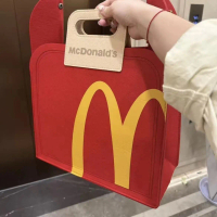 Fuyuan McDonald's 28th Anniversary Celebration Merchandise McFlurry Felt Bag High Aesthetic Large Ca