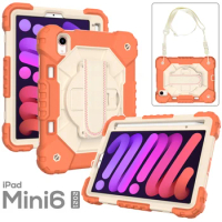 iPad Mini 6 Case 2021 New Shockproof Protective Shell Built in Apple Pencil Hoder Stand Case Kids Safe for iPad Mini 6 Case