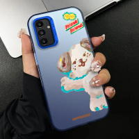 เคสโทรศัพท์สำหรับ Samsung A14 5G A14 4G ลูกสุนัข กึ่งโปร่งใส บางเฉียบ ฝ้า