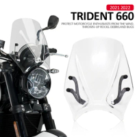2021 2022 Motorcycle New Flyscreen Windshield Windscreen Wind Deflector For TRIDENT Trident 660 Accessories For trident 660