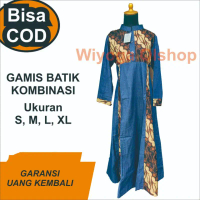 gamis batik kombinasi levis cantik jumbo dan bisa busui