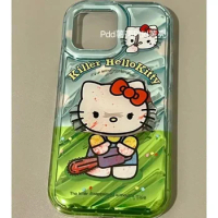 Kawaii Sanrio Iphone Case Hello Kittys Cartoon Cute Anime Soft Silicon Printed Case Apple Iphone14Promax New 13 12 11 Girls Gift