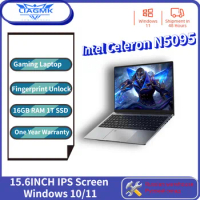 Intel Celeron N5095 Gaming Laptop 15.6 Inch HD Monitor IPS 16GB RAM 512G 1TB SSD Windows 10 11 Pro Key Office Gamer Notebook