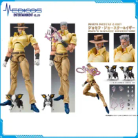 Original MEDICOS-E JOJO's Bizarre Adventure Joseph Joestar &amp; Iggy PVC Action Figures Super Action Statue Model Toys