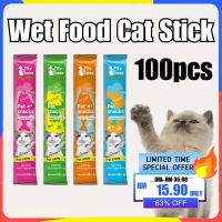 PETSEE Cheap Cat Food Wet Food Cat Treat 100pcs Cat Snacks Cat Food Stick Cat Snack Stick 100pcs