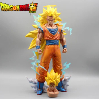 32cm Dragon Ball Figurtes Super Saiyan Super Three Goku Action Figures Pvc Model Toys