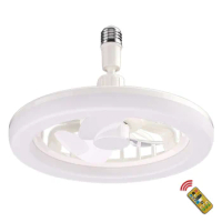 Fan Chandelier E27 Light Holder Hanging Fan Lamp with Remote Control 3 Speeds Wind Dimmable 5-blade for Bedroom Dormitory