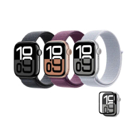 鋼化保貼組【Apple】Apple Watch S10 GPS 46mm(鋁金屬錶殼搭配運動型錶環)