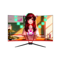 2k pc 2560x1440 professional height adjustable monit stand curved 144hz gaming 32 inch lcd computer monit