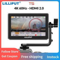 LILLIPUT T5 HDR Waveform 4K 5 Inch on Camera 3D LUT Touch Screen IPS FHD 1920x1080 DSLR Field Monitor