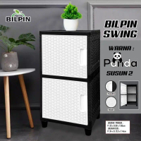 Lemari Cabinet Serbaguna AKAKO Lemari Pakaian Lemari Helm - PANDA-Ssn 2 Pintu Furniture