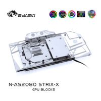 Bykski Water Block use for ASUS ROG STRIX RTX2080 OC/ 2080-O8G-GAMING/ RTX 2070 SUPER/ RTX2080S/ Compatible Original backplate