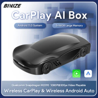 Binize CarPlay Smart Ai Box Android 11.0 Wireless CarPlay Android Auto For YouTube Netflix QCM 2290 2G+16G For VW Toyota Kia