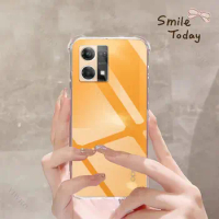 Clear Phone Soft Case for Oppo Reno7 TPU Transparent Case for Oppo Reno 7 6.43" CPH2363 Shockproof Anti-scratch Bumper Covers